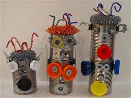 Tin Can Robots Crafts For Kids Pbs Parents Tin Can Robots Robot Craft Recycled Tin Cans