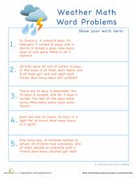 Weather Subtraction Word Problems Worksheet Education Com Word Problems Subtraction Word Problems Math Word Problems