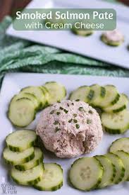 Peel the cucumber with a potato peeler into long ribbons and place onto a tray or a couple of plates. Smoked Salmon Pate With Cream Cheese Low Carb Yum