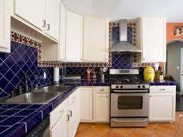 Traditional White Kitchen With Mediterranean Blue Tile Kitchen Furniture Inspiration Mediterranean Kitchen Design Luxury Kitchen Design