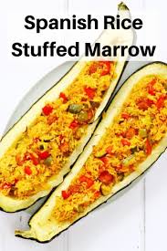 Spanish Rice Stuffed Marrow Recipe In 2020 Zuchinni Recipes Recipes Using Rice Spanish Rice