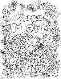 Digital Download I Love You Mom Coloring Page Etsy Mom Coloring Pages Love Coloring Pages Coloring Pages