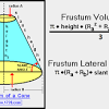 V = volume of square pyramid frustum. 1