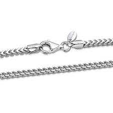 Amberta 925 Sterling Silver Necklace For Men Mechanic Franco Chain 2 5 Mm Thick Length 20 Inch 50 Cm 20 Mens Silver Necklace Sterling Silver Necklaces Silver