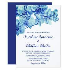 Blue Watercolor Orchids Wedding Invitation Wedding Invitations Car Watercolor Wedding Invitations Wedding Invitations Diy Elegant Elegant Wedding Invitations
