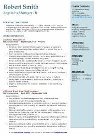 What logistics manager resume include? Logistics Manager Resume Samples Qwikresume