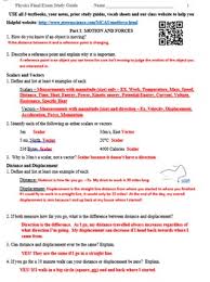 It is the one of the best institute of india for preparation of. Physics Final Exam Study Guide Review Worksheet By Science With Mingels
