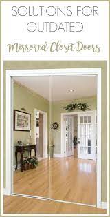 Reach up to the top of the door, and if there is a locking lever, push down to release it. Affordable Solutions For Updating Mirrored Closet Doors In Your Home Mirror Closet Doors Sliding Mirror Closet Doors Closet Door Alternative