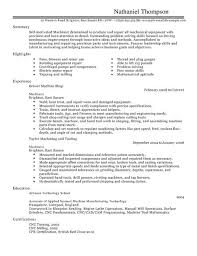 Machinist CV Example for Production | LiveCareer