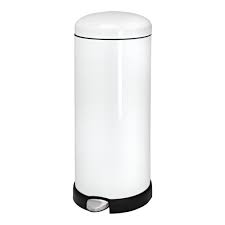 Honey Can Do 15 35 In D X 12 2 In W X 28 15 In H Metal Trash Can Trs 06910 The Home Depot Kitchen Trash Cans Metal Trash Cans Trash Can