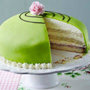 It has three layers of fatless sponge cake, raspberry jam, pastry cream and stiffly whipped cream Princess Cake Prinsesstarta In Swedish Smorrebrod