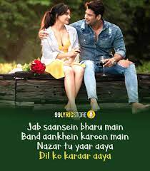 Dil Ko Karar Aaya Lyrics Sidharth Shukla Neha Sharma Neha Kakkar