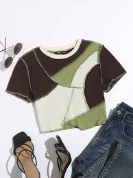 Com sede na chna, shein oferece as últimas novidades em roupa, joalheria, bolsas e maquiagem. Contrast Stitch Colorblock Asymmetrical Top Shein Eur