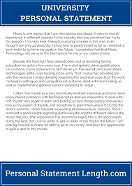 Perfect University Personal Statement Length Personal Statement Length