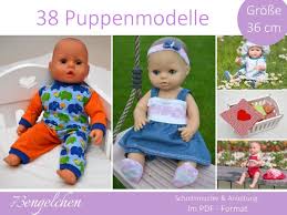 Puppenkleider 5 (für 42 cm große puppe). Schnittmuster Puppenkleidung 36cm Von 73engelchen