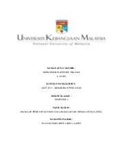 Text of template muka depan assignment. Pl2235 2009 Ge