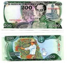 Billete 200 Pesos Billetes Colombianos Billetes De Banco Billetes Del Mundo