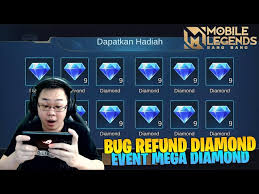 Berikut merupakan cara mengikuti mega diamond di mobile legends: Bug Refund Diamond Event Mega Diamond Mobile Legends Esportsku
