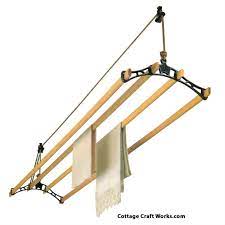 Vintage primitive wooden 4 arm wall mount laundry clothes drying rack. Drying Rack Ceiling Off 52