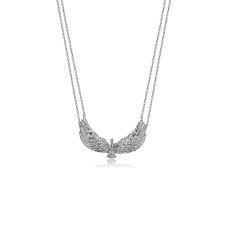 Silver Farvahar Wing Necklace | Pegah Jewellery