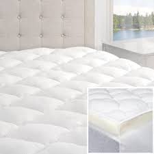 Double Thick 2 Piece Bamboo Mattress Pad Comfort Topper In 2020 Bamboo Mattress Bamboo Mattress Topper Mattress Pad