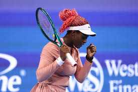 Clervie Ngounoue celebrating her win