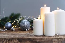 Elegant Gray Christmas Candles Photograph By Anastasy Yarmolovich