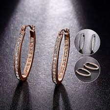 18k gold plated skinny wire midi balance bar stud earrings hypoallergenic long bar earrings in gold, rose gold, or silver | delicate jewelry 4.2 out of 5 stars 481 $14.80 $ 14. Oval Shaped 18k Rose Gold Earrings Oval