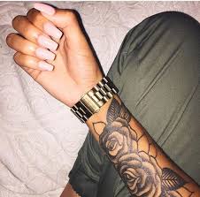 Whilst red generally indicates love, black on the other hand is usually symbolic of a lost one in someones life. 7 Rose Tattoo Forearm Ideas Rose Tattoos Sleeve Tattoos Tattoos For Women