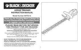 The #1 best selling hedge trimmer available at home depot is a black and decker 24 hedge hog trimmer, model once you take that out you need to run about 20 feet of line and rap it around the spool the direction. Black Decker Nht2218 Instruction Manual Pdf Download Manualslib