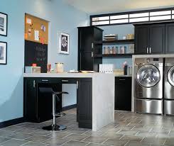My laundry/craft room is not glamorous by any means, it's the laundry room after all. Laundry Room Cabinets In Black Kitchen Craft Cabinetry