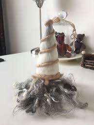 Needle Felted Gnome Design And Tutorial From Sara Renzulli Sarafina Fiber Art Needle Felting Projects Felting Projects Needle Felted Christmas