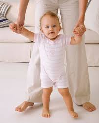 As soon as your little one rotates her hips to take a step, her feet will naturally follow. How To Teach Your Baby To Walk Just Simply Mom