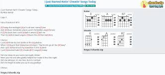 Just one kiss on my lips was all it took to seal the future just one look from your eyes was like a certain kind of torture once upon a. Chord I Just Started Hatin Cheatin Songs Today Moe Bandy Tab Song Lyric Sheet Guitar Ukulele Chords Vip
