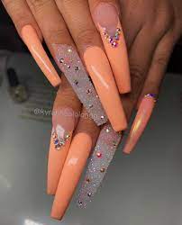 Nails K Y R A H Brentwood Ca On Instagram Set I Did On Myself Long Acrylic Nails Long Acrylic Nail Designs Bling Acrylic Nails