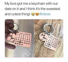 Personalized Calendar Key Chain Custom Gift Engraved Heart Date Ebay Personalised Calendar Calendar Keychain Gifts