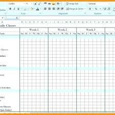 Monthly Chore Chart Template Supergrafica Co With Regard