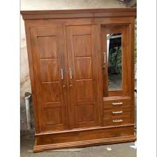 Harga lemari pakaian kayu jati murah sudah sampai di rumah bapak. Lemari Pakaian Kayu Pintu Kaca Minimalis 3 Pintu Local Lazada Indonesia