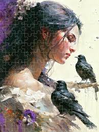 Black Crow Jigsaw Puzzles for Sale by Tina LeCour