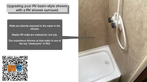 Many shower caddies could also be hung on the outside of a shower or even on a wall using. Installing An Rv Shower Surround To Create A Higher Quality Rv Shower