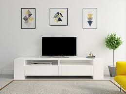 Sosruko Tv Unitesi Beyaz Teak Duvar Uniteleri Tv