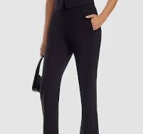 T Tahari Women's Black Stretch Work Wear Straight Leg Pants Size XS