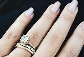 Ritani Gold Wedding Rings Wedding Rings Rose Gold Stacked Wedding Rings