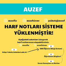 Auzef harf notları ve dönem geçme koşulları. Facebook