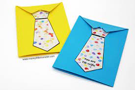 Father's day is almost here! Father S Day Tie Card With Free Printable Tie Template Messy Little Monster