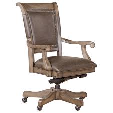 Aspenhome Arcadia Office Arm Chair With Upholstered Seat Wayside Furniture Executive Desk Chairs