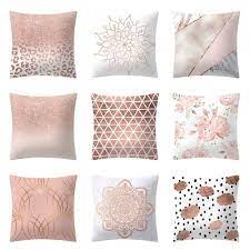 Pink Decor Cushion Cover Pink Pillows Decorative Pink Cushion Covers Rose Gold Pillow