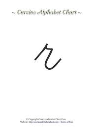 Cursive Alphabet Letter R Lowercase Chart Pdf Cursive