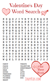 Logic puzzles enhance your child's reading ability and comprehension. Free Printable Valentine S Day Word Search Puzzle Jinxy Kids