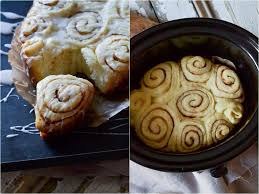 Zimt Zimtrollen Slowcooker Crockpot Cinnamon Rolls Hefeteig Hefe Orange Schale Honig Butter Susse Backerei Lebensmittel Essen Hefeteig